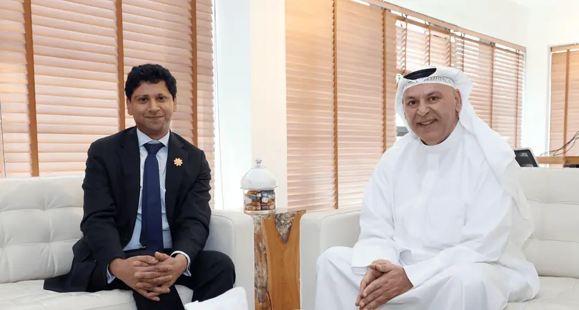 رئيس مجلس إدارة ميزان القابضة السيد/ منتصر جاسم الوزان يستقبل سفير المملكة المتحدة لدى الكويت سعادة السيد/ قدسي رشيد