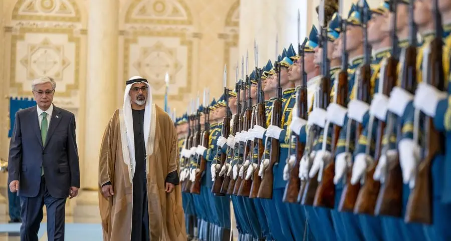 Crown Prince of Abu Dhabi arrives at Presidential Palace in Astana