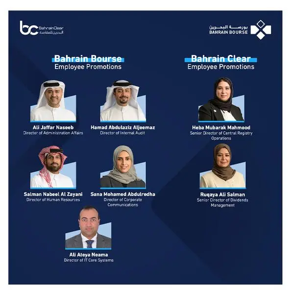 Bahrain Bourse announce employee promotions to management positions