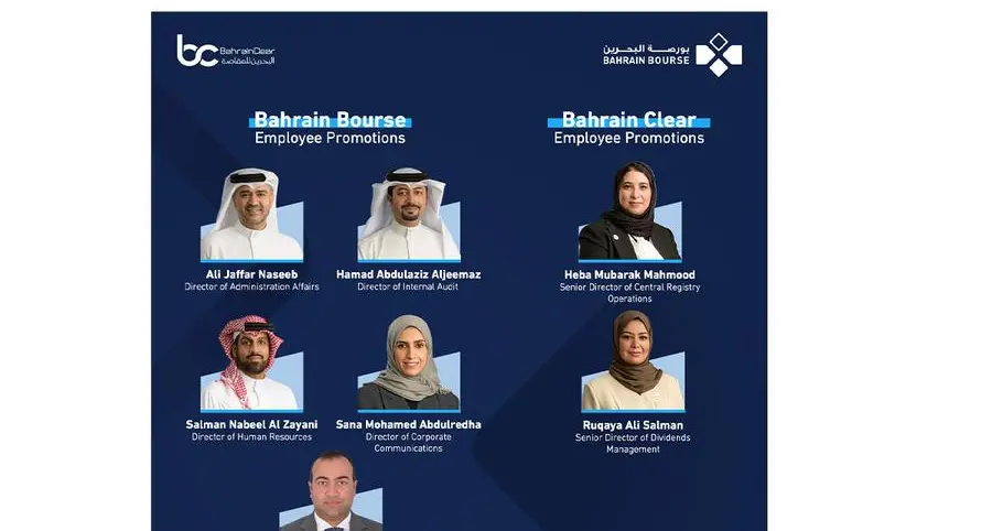 Bahrain Bourse announce employee promotions to management positions