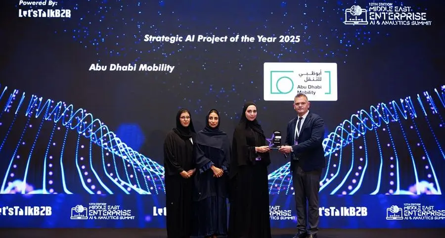 The Integrated Transport Centre wins “Strategic AI Project of the Year 2025” at Middle East AI & Analytics Forum