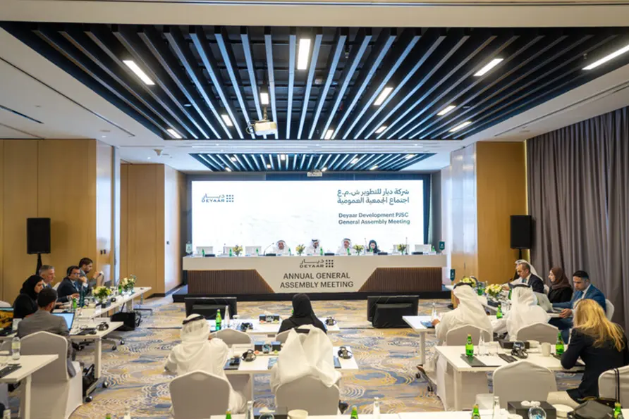 Deyaar Development PJSC convened its pivotal Annual General Assembly today under the leadership of Chairman Mr. Abdulla Ali Alhamli. Image Courtesy: Deyaar