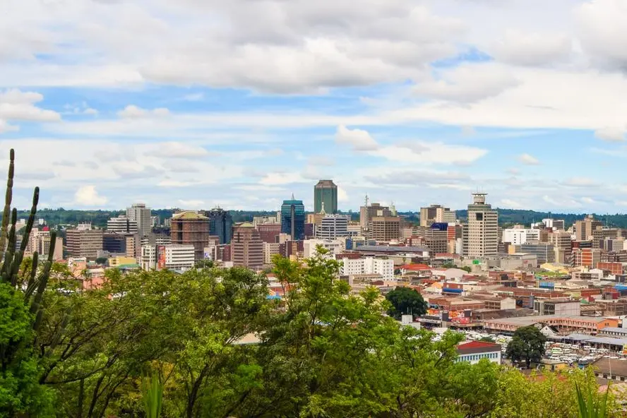 Harare, Zimbabwe - December 22 2018: Aerial panoramic daytime view of of Harare city centre. Image used for illustrative purpose. Getty Images , Getty Images