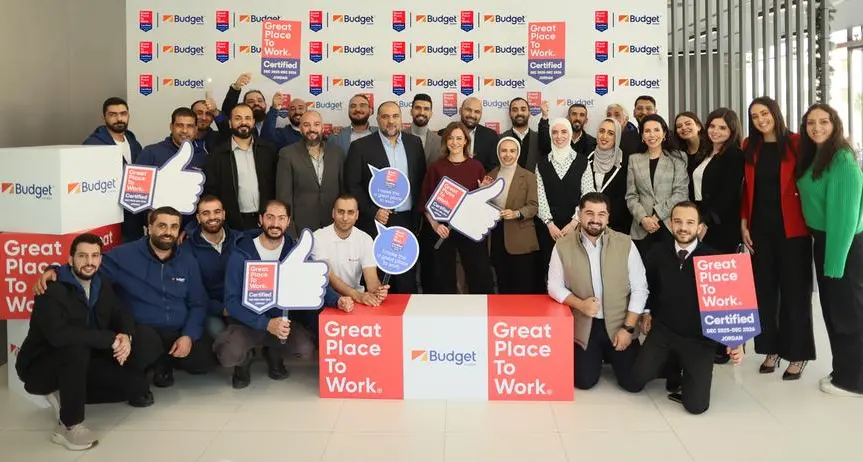 بدجت لتأجير السيارات تُحقق إنجازًا نوعيًا وتُصبح الأولى في قطاع تأجير السيارات بالحصول على شهادة Great Place to Work®في الأردن