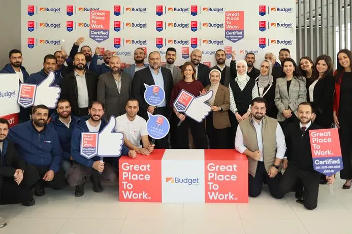 بدجت لتأجير السيارات تُحقق إنجازًا نوعيًا وتُصبح الأولى في قطاع تأجير السيارات بالحصول على شهادة Great Place to Work®في الأردن