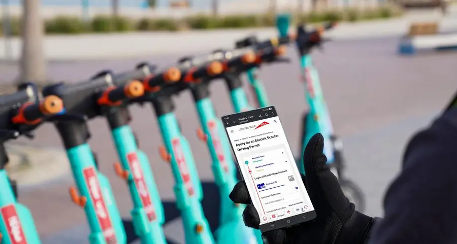 Dubai's RTA activates e-scooter permit application service