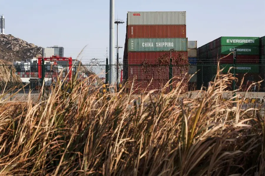 Shipping containers are stacked at Yangshan Port outside of Shanghai, China, February 7, 2025. REUTERS/Go Nakamura. , Reuters