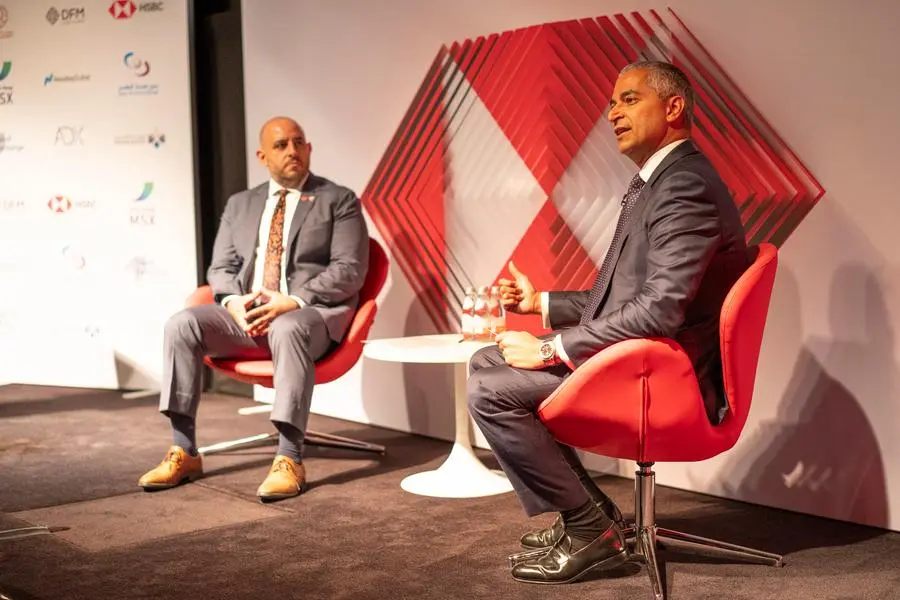 H.E. Khalid Humaidan at HSBC\\u2019s GCC Exchanges Conference in London. Image Courtesy: HSBC