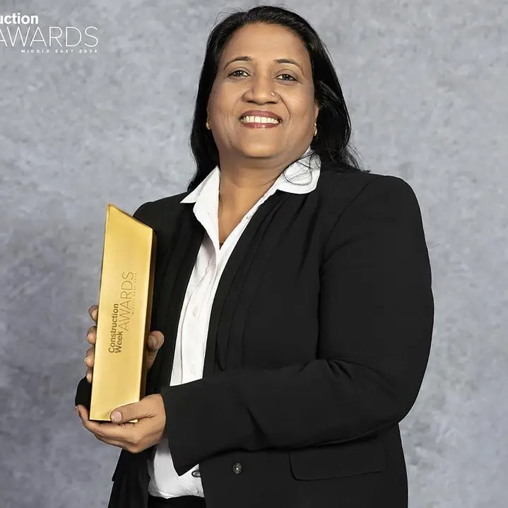 Sheeba Benny of Stantec wins \"Electrical Engineer of the Year\" at Construction Week Middle East Awards 2024