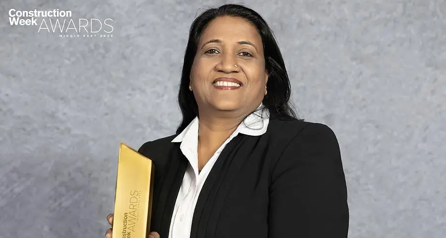 Sheeba Benny of Stantec wins \"Electrical Engineer of the Year\" at Construction Week Middle East Awards 2024