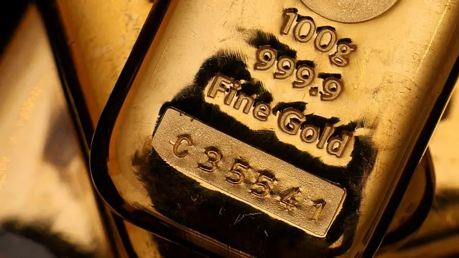 Gold climbs over 3% as Middle East peace hopes drag down dollar, oil