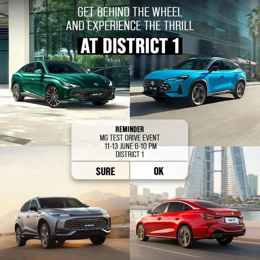 MG Motor Bahrain launches MG Test Drive event at District 1