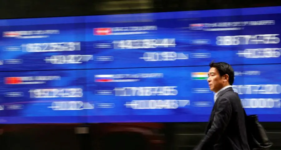 Shares dither, dollar falls as trade angst persists