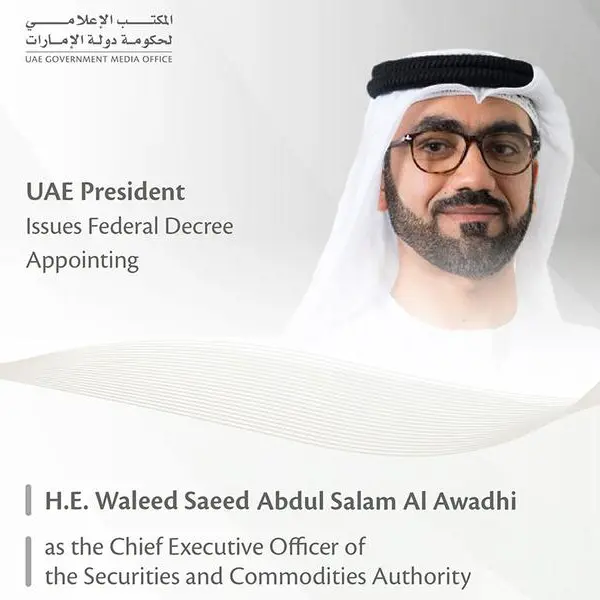 UAE President issues federal decree appointing CEO of the Securities and Commodities Authority