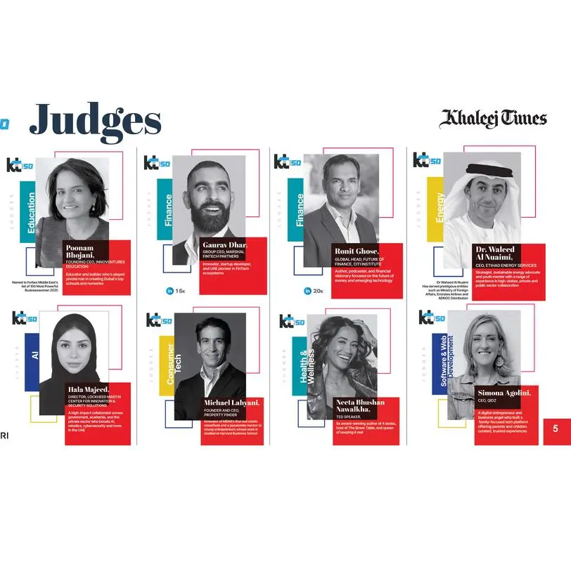 Khaleej Times reveals full judges lineup for inaugural KT Plus 150 List
