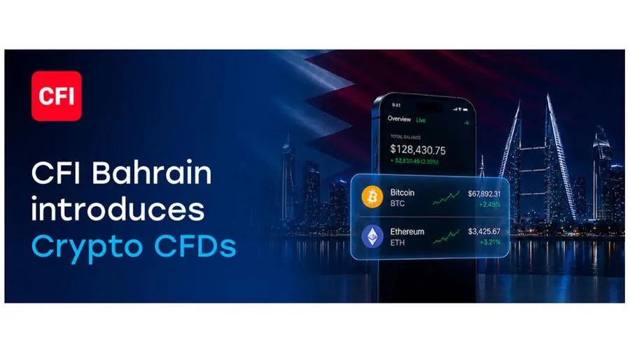 CFI Bahrain introduces Crypto CFDs, expanding access to digital asset markets