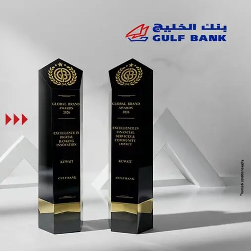 Gulf Bank receives two global brands awards