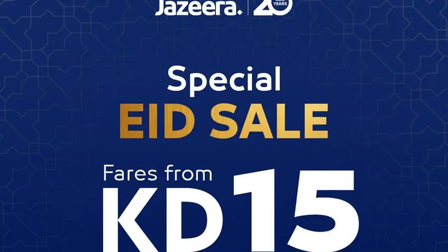 Jazeera Airways launches Special Eid Sale with Fares starting from KD 15