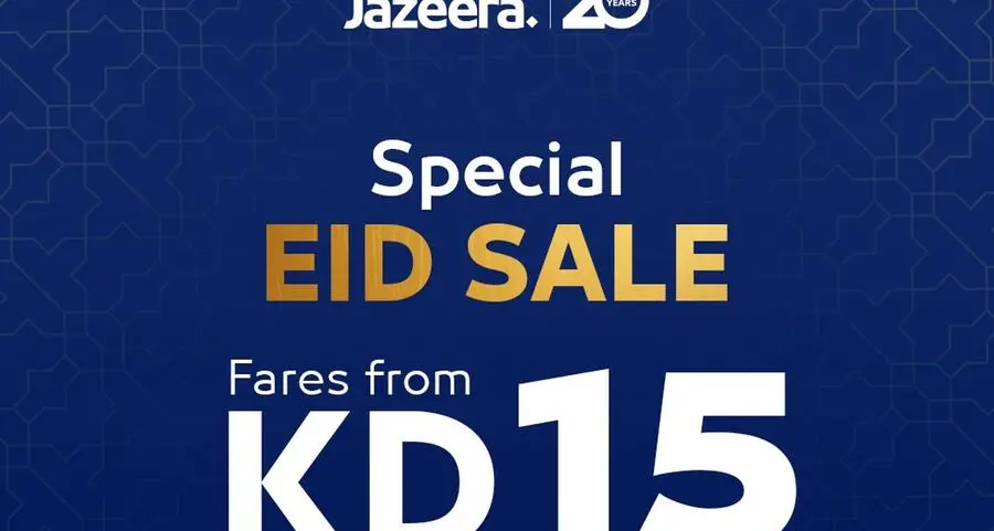 Jazeera Airways launches Special Eid Sale with Fares starting from KD 15
