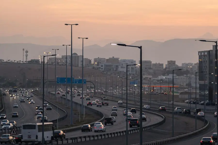 Traffic at sunset on Muscat highways in Oman capital city. Image used for illustrative purpose Getty Images , Getty Images