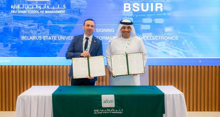 توقيع مذكرة تفاهم استراتيجية بين كلية أبوظبي للإدارة وجامعة بيلاروسيا الحكومية للمعلوماتية والاتصالات (BSUIR) في مؤتمر ICAIMT 2025