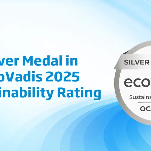 ترينا سولار تفوز بالميدالية الفضية في تصنيف الاستدامة 2025 من شركة إيكوفاديس لأدائها المتميز في هذا المجال
