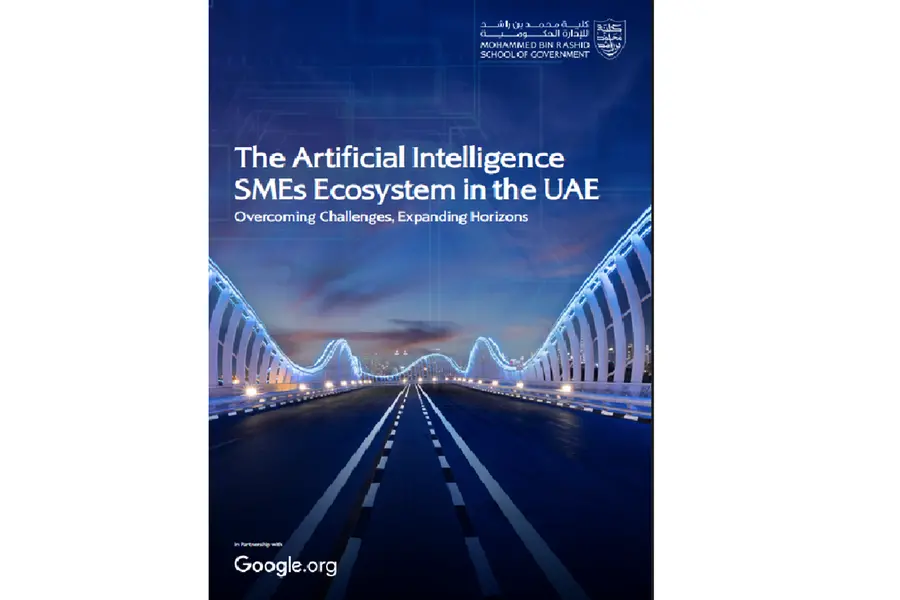 The Mohammed Bin Rashid School of Government (MBRSG), in supported by Google.org, released a new report titled \\u2018The Artificial Intelligence SMEs Ecosystem in the UAE: Overcoming Challenges, Expanding Horizons. Image Courtesy: MBRSG