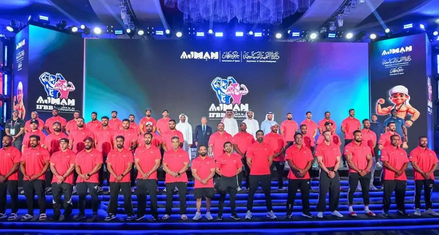 Ammar bin Humaid attends closing ceremony of Asian Bodybuilding and Fitness Championship in Ajman