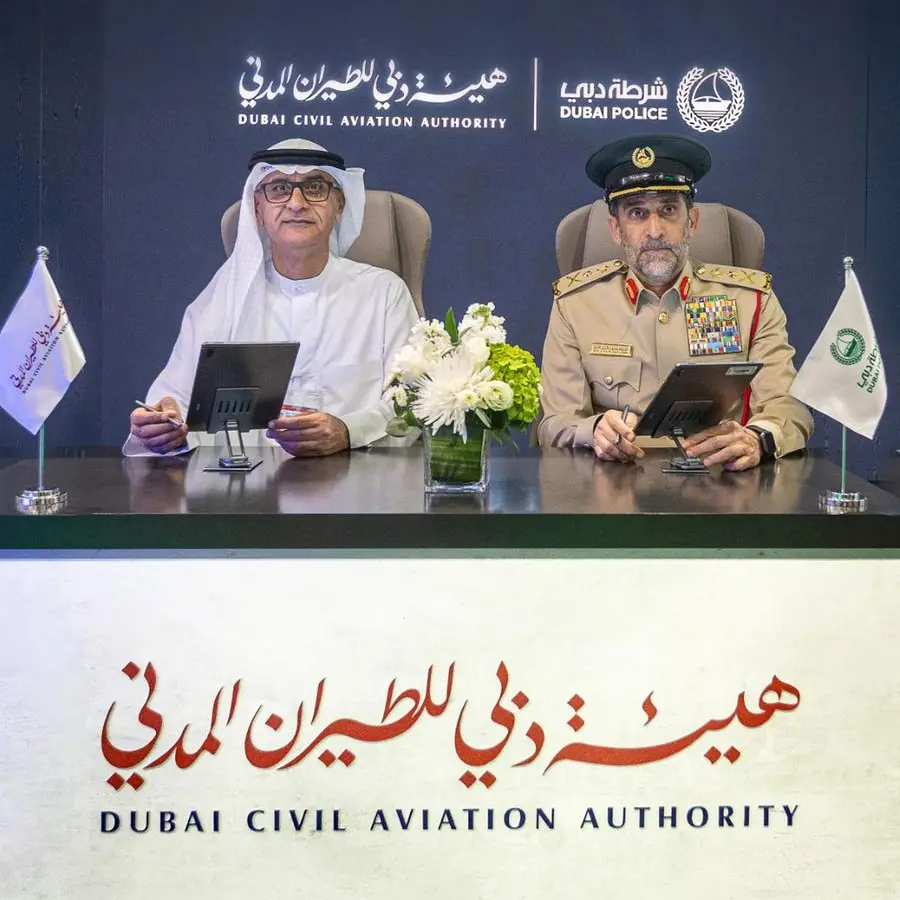 Dubai Civil Aviation Authority and Dubai Police sign an MoU to strengthen cooperation in the aviation sector