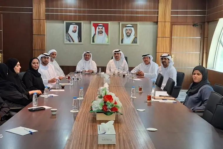 During the meeting, chaired by Khalil Al Mansouri, Director of Government Relations at the Sharjah Chamber. Image Courtesy: . Image Courtesy: Sharjah Chamber