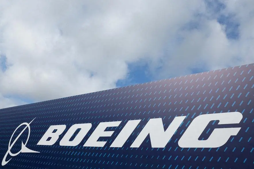 FILE PHOTO: Boeing branding is seen at the Farnborough International Airshow in Farnborough, Britain, July 22, 2024. REUTERS/Toby Melville. Image used for illustrative purpose , Reuters
