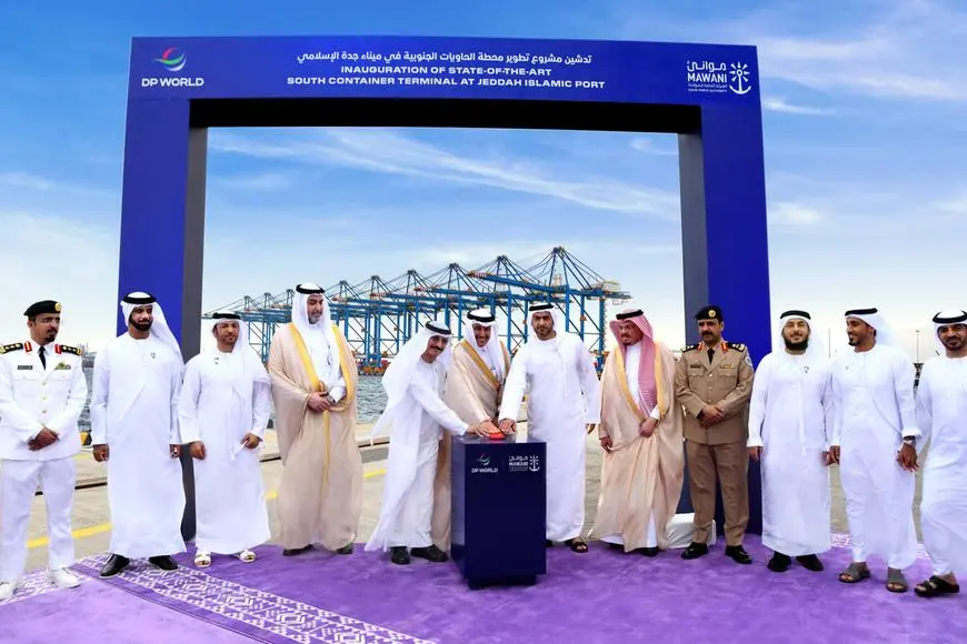 DP World and Saudi Ports Authority (Mawani) have unveiled the new state-of-the-art South Container Terminal at Jeddah Islamic Port. Image Courtesy: DP World