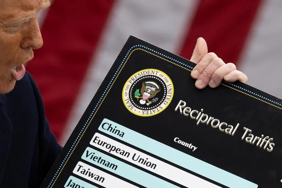 U.S. President Donald Trump delivers remarks on tariffs in the Rose Garden at the White House in Washington, D.C., U.S., April 2, 2025. REUTERS/Carlos Barria. , Reuters
