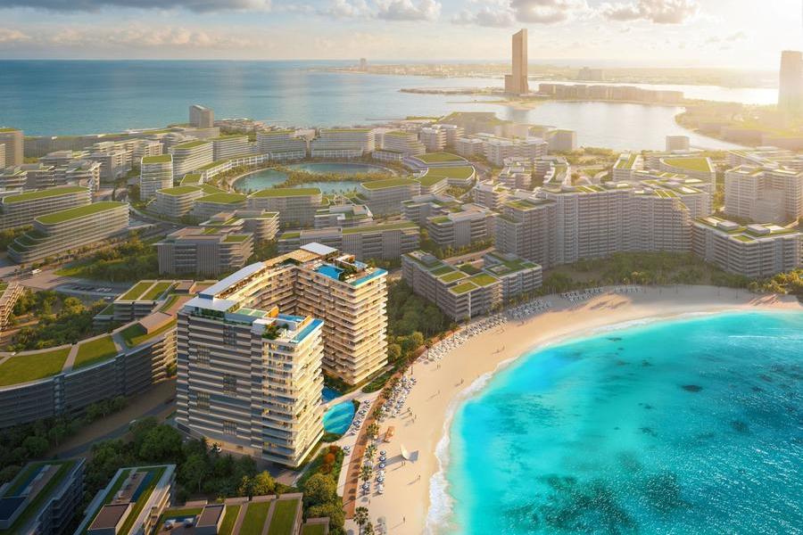 Mondrian Al Marjan Island Beach Residences aerial