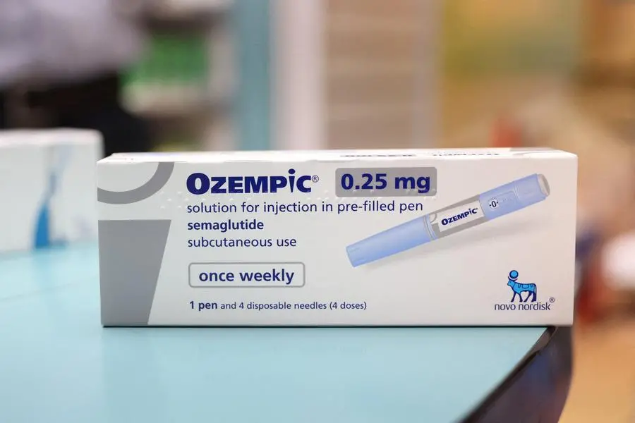 FILE PHOTO: A box of Ozempic made by Novo Nordisk is seen at a pharmacy in London, Britain March 8, 2024. REUTERS/Hollie Adams/File Photo , Reuters/REUTERS