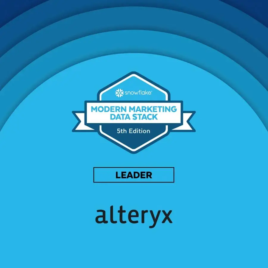 Alteryx recognized as Leader in Snowflake’s Modern Marketing Data Stack Report
