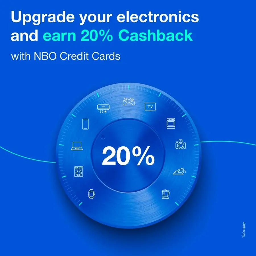 NBO offers exciting 20% cashback for credit card holders at Sharaf DG