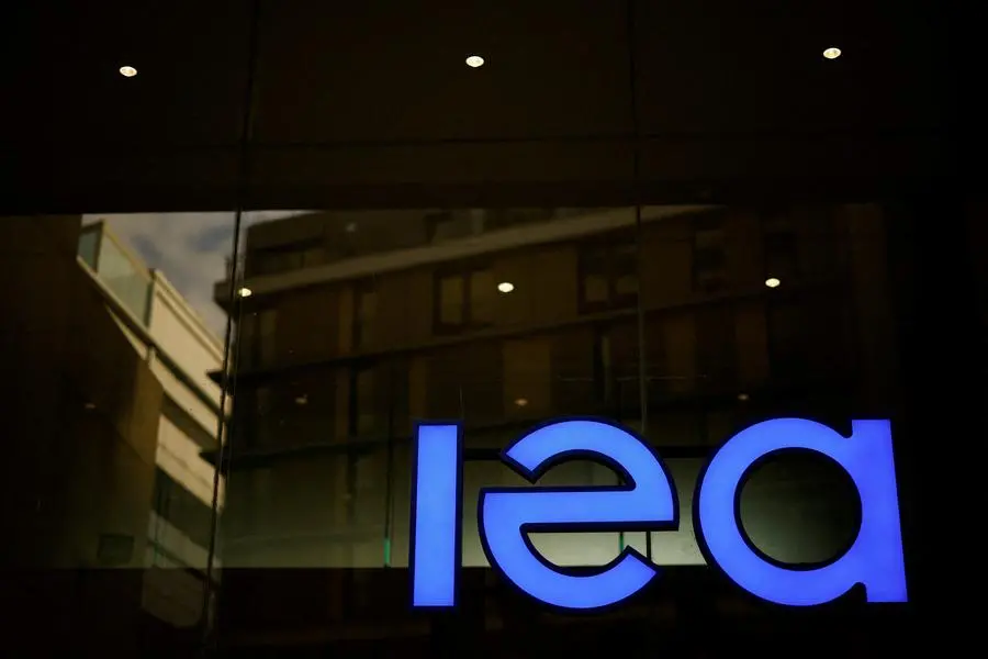 FILE PHOTO: A view of the logo of the International Energy Agency in Paris, France, December 15, 2023. REUTERS/Sarah Meyssonnier. , Reuters