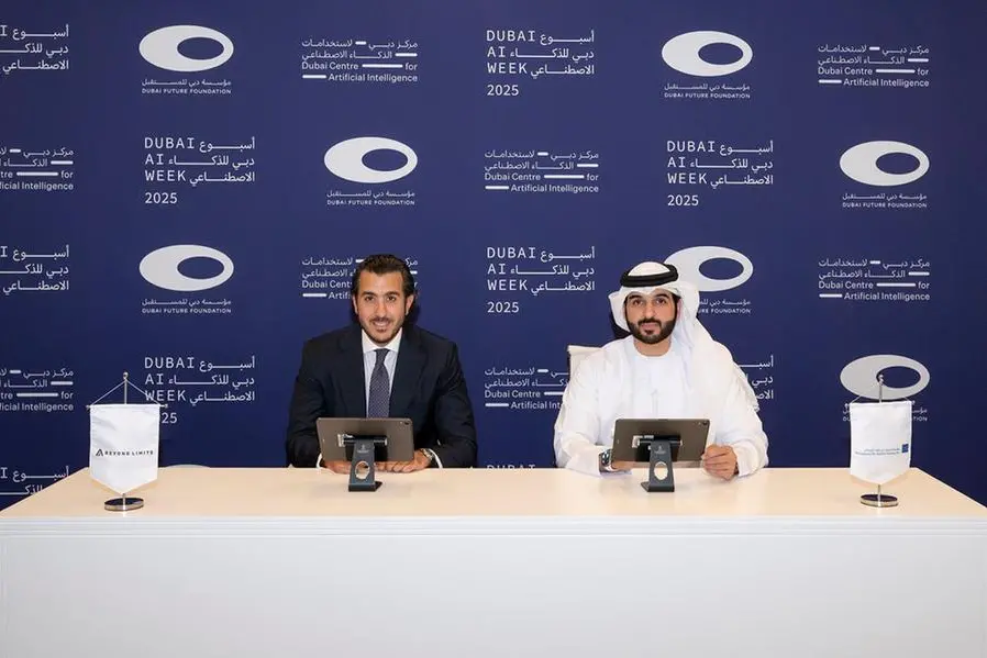 During the signing ceremony of the Memorandum of Understanding between Mohammed Bin Rashid Housing Establishment and Beyond Limits AI in Dubai. Image Courtesy: Government of Dubai