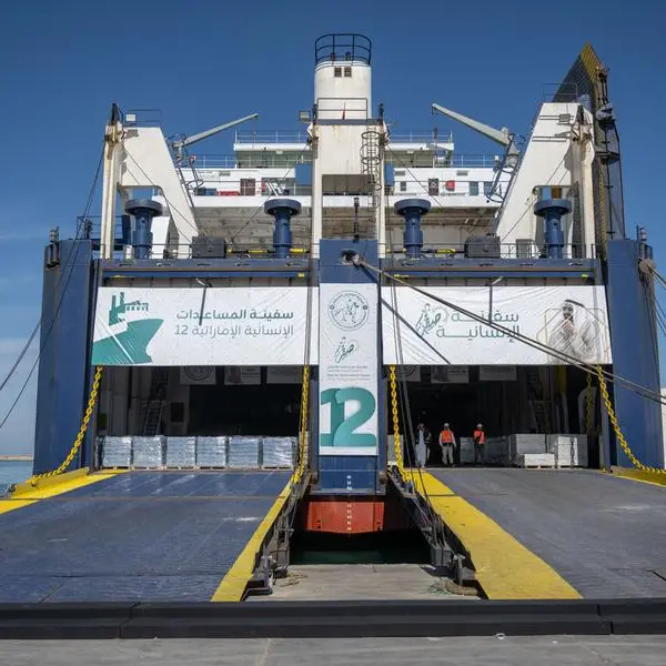 Saqr Humanitarian Ship arrives at Al Arish Port carrying UAE aid for Gaza