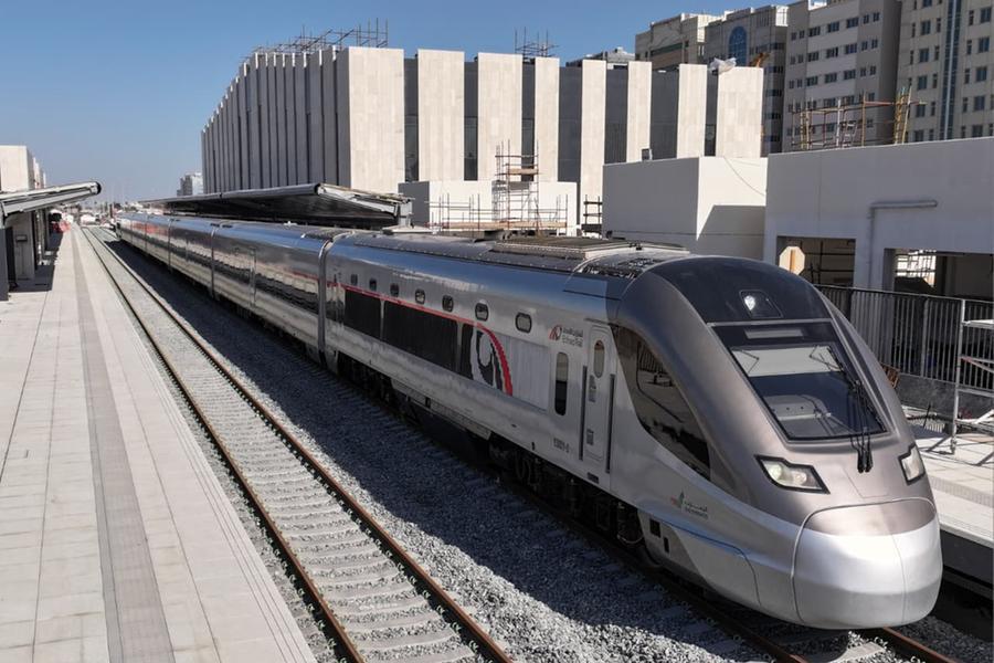 UAE's Etihad Rail, ADCMC conduct passenger trial run on route connecting Saudi border and Abu Dhabi