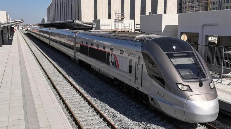 UAE's Etihad Rail, ADCMC conduct passenger trial run on route connecting Saudi border and Abu Dhabi