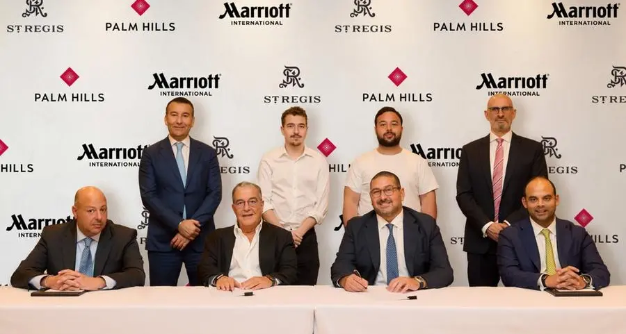 بالم هيلز توقع اتفاقية استراتيجية مع مجموعة ماريوت العالمية لتطوير فندق «سانت ريجيس، بالم هيلز– الجيزة»