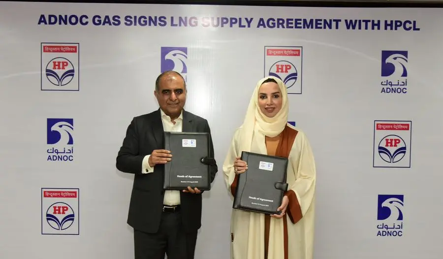 ADNOC Gas today announced the signing of a Heads of Agreement with Hindustan Petroleum Corporation Limited. Image courtesy: ADNOC Gas