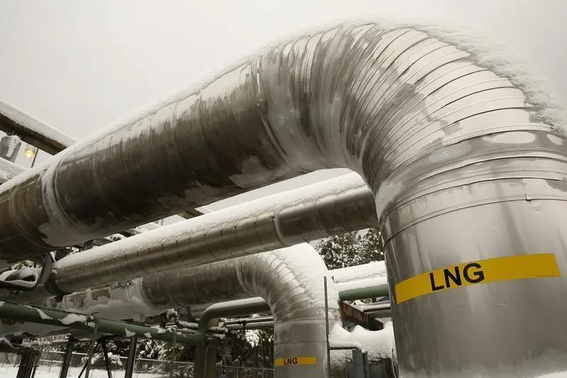 Image used for illustrative purpose Snow covered transfer lines are seen at the Dominion Cove Point Liquefied Natural Gas (LNG) terminal in Lusby, Maryland March 18, 2014. , Reuters Images/Gary Cameron  