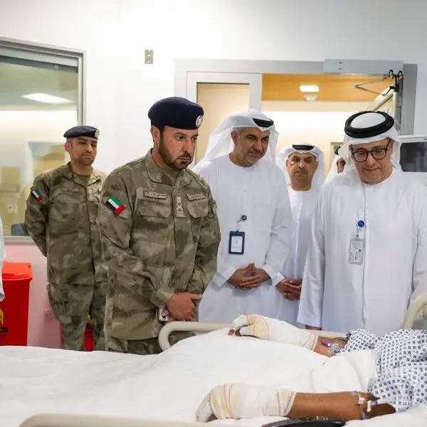 Head of the Abu Dhabi Emergencies, Crises and Disasters Management Team visits those affected by the Iranian attacks