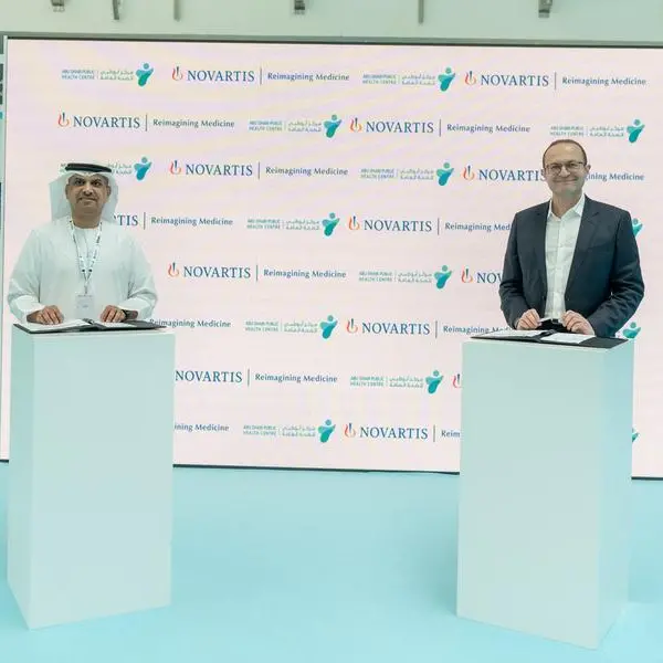 Abu Dhabi Public Health Centre and Novartis Middle East sign MoU