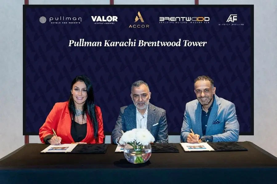 Valor Hospitality Partners, Accor, and Al Feroz Group are pleased to announce the signing of Pullman Karachi Brentwood Tower. Image Courtesy: Valor Hospitality Partners