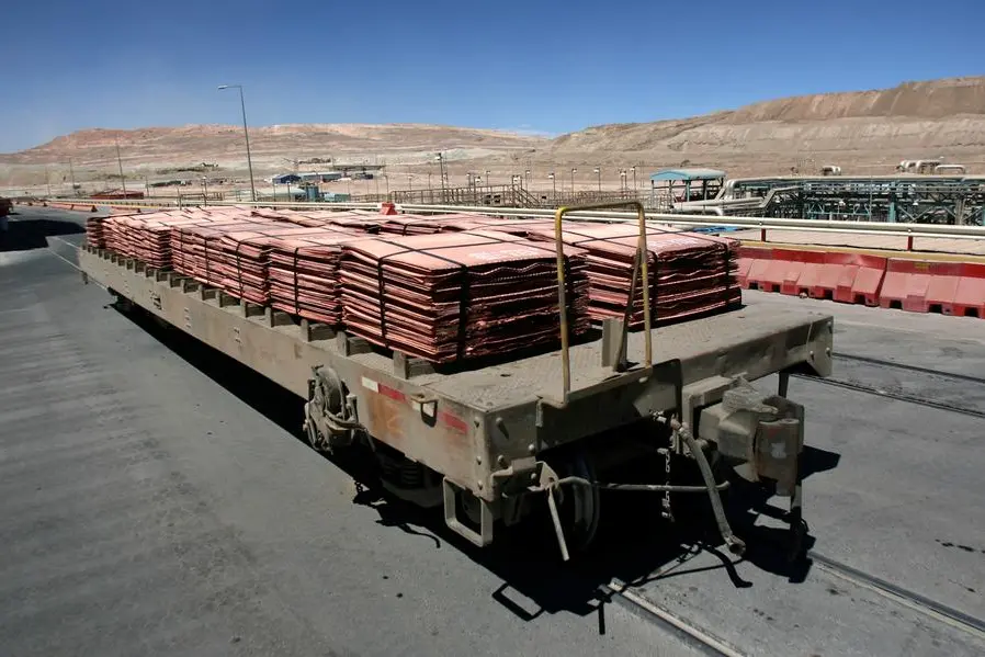 FILE PHOTO: Sheets of copper cathode are pictured at BHP\\'s Escondida, the world\\'s biggest copper mine, in Antofagasta, northern Chile March 31, 2008. Picture taken March 31, 2008. REUTERS/Ivan Alvarado. Image used for illustrative purpose. , Reuters