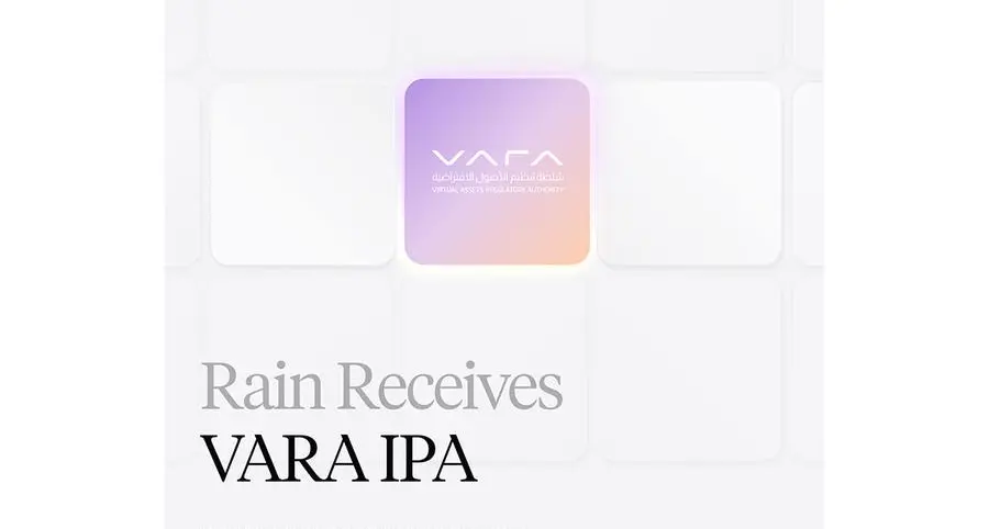 Rain receives VARA IPA for exchange, broker-dealer and margin trading services